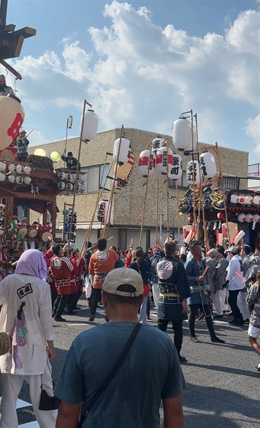 Daytime celebration during a summer festival in Moka, Japan
